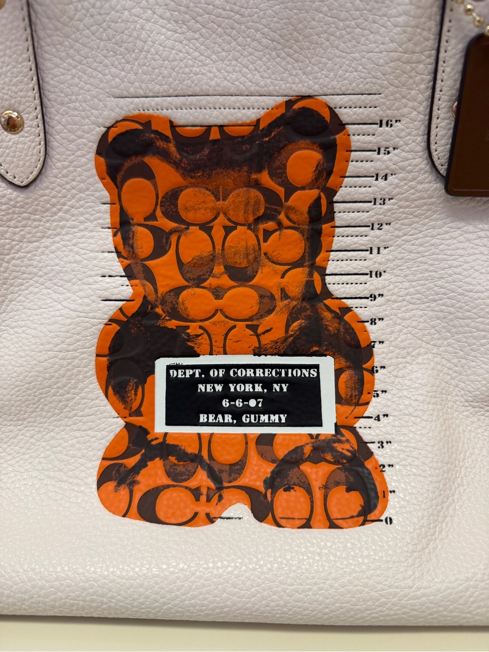 RARE Coach White Pebbled Leather Gummy Bear Tote Bag – Like New